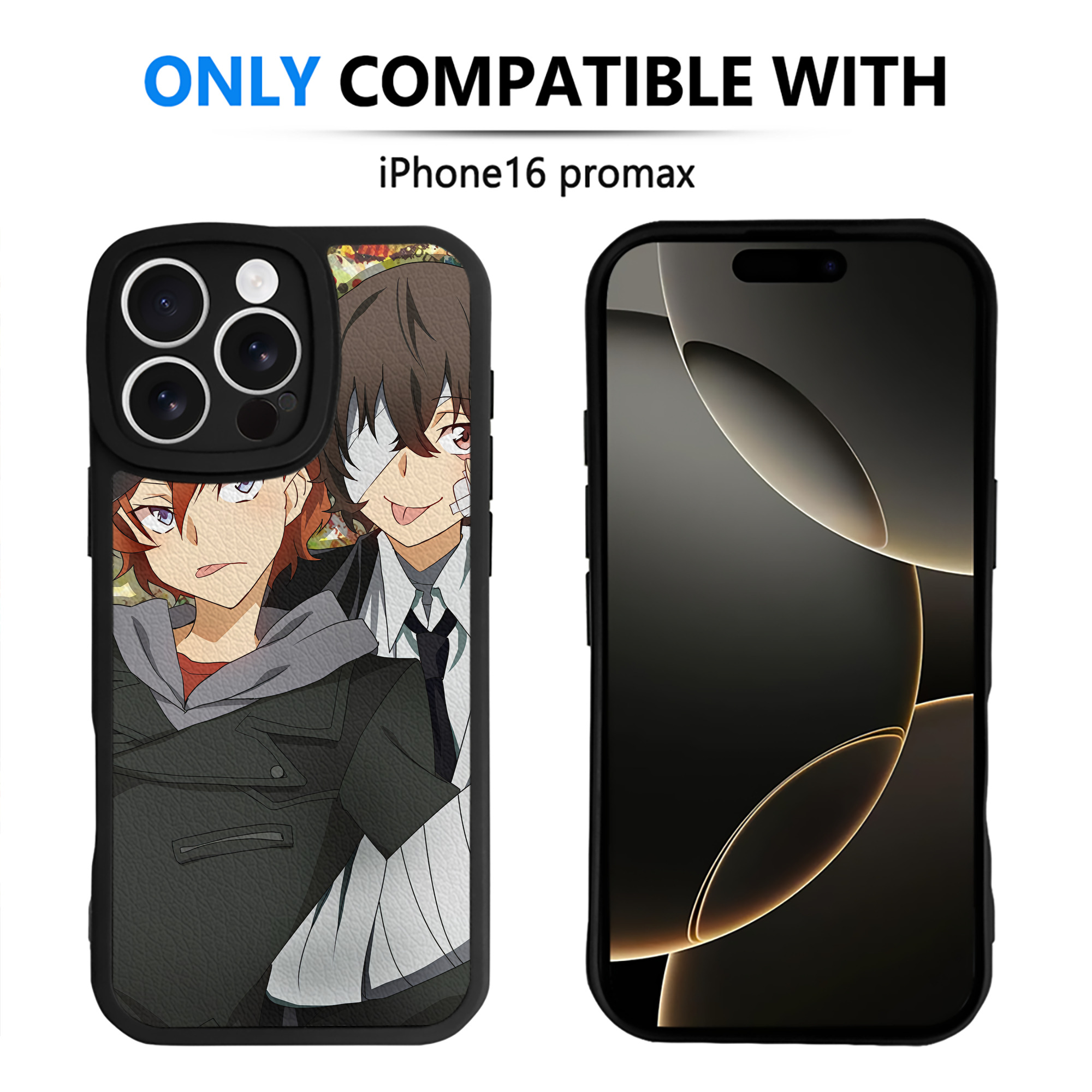 （画像用） 文豪ストレイドッグス Bungo Stray Dogs 【iPhone 16シリーズ対応】シリコンスマホケース（レザー調） 材質：シリコン